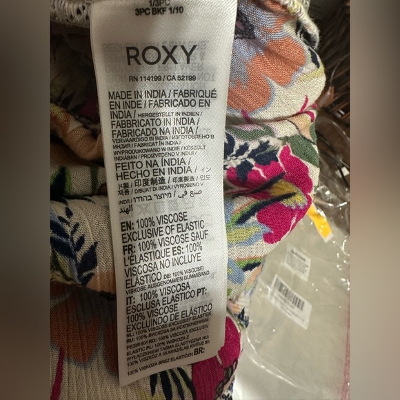 Roxy Dress Size S Floral Smocked Backless Mini Boho Festival Beach Viscose 11/3 - Picture 4 of 9